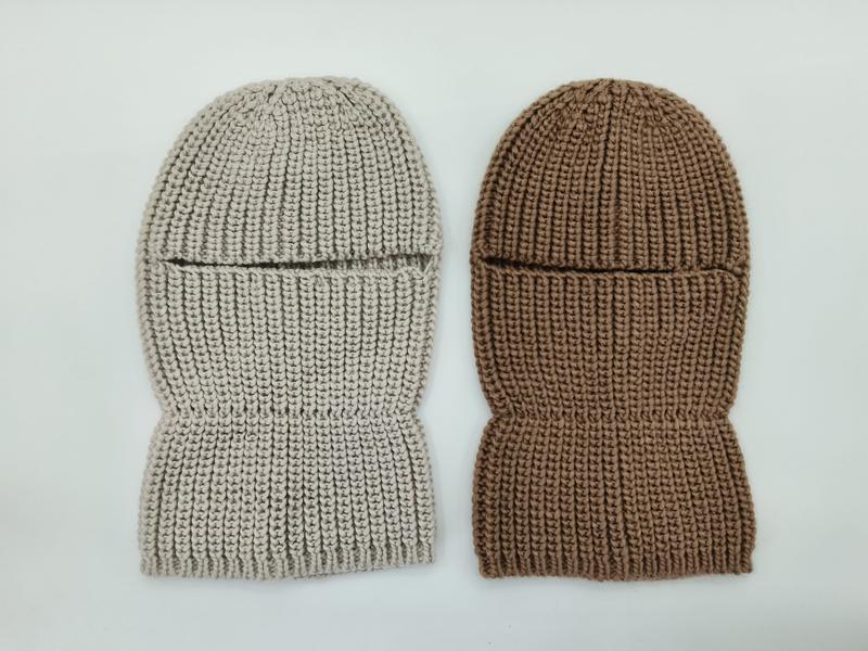 베이지·브라운 청키 니트 발라클라바 풀페이스 마스크 2색 세트 - wholesale fashion accessories