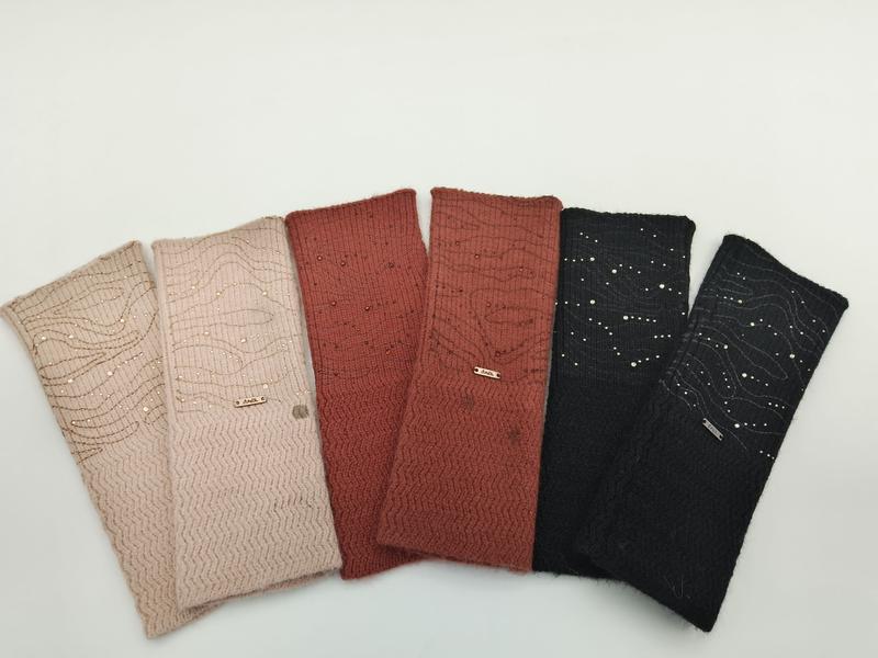 핑크·러스트·블랙 스팽글 장식 니트 헤드밴드 6색 도매 패션 액세서리 - custom color & size accepted