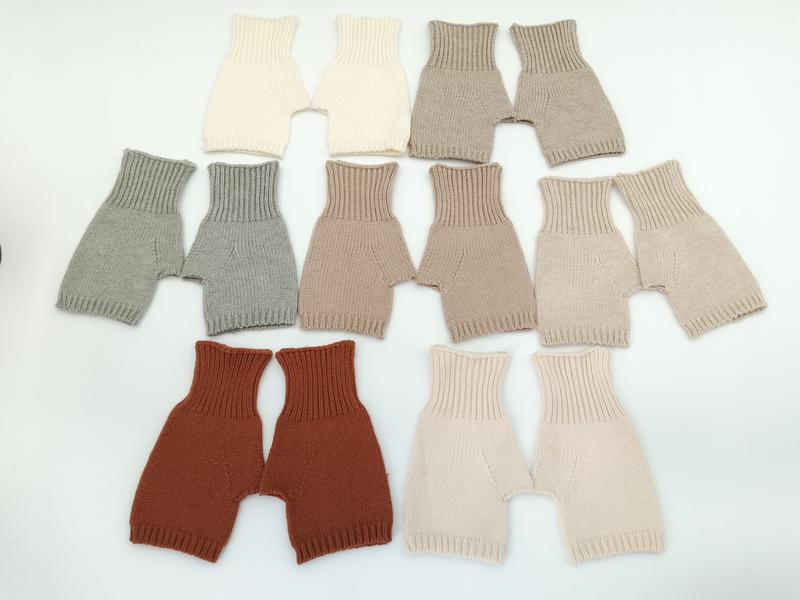뉴트럴 톤 니트 베이비 블루머 7팩 – 크림·그레이·베이지·러스트 플랫레이 - wholesale price for Korea buyers